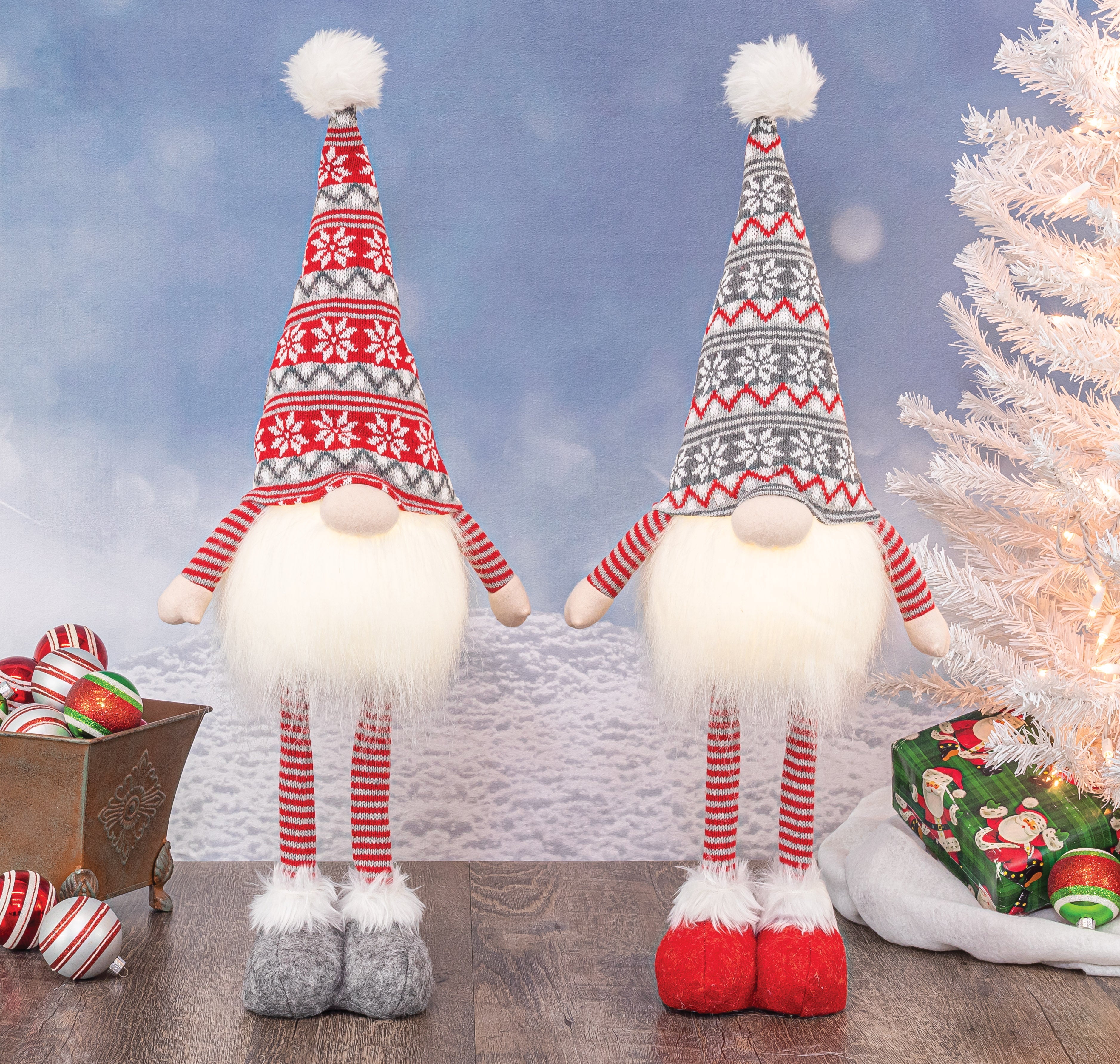 Arctic Gnome Light-Up Standers Set of 2