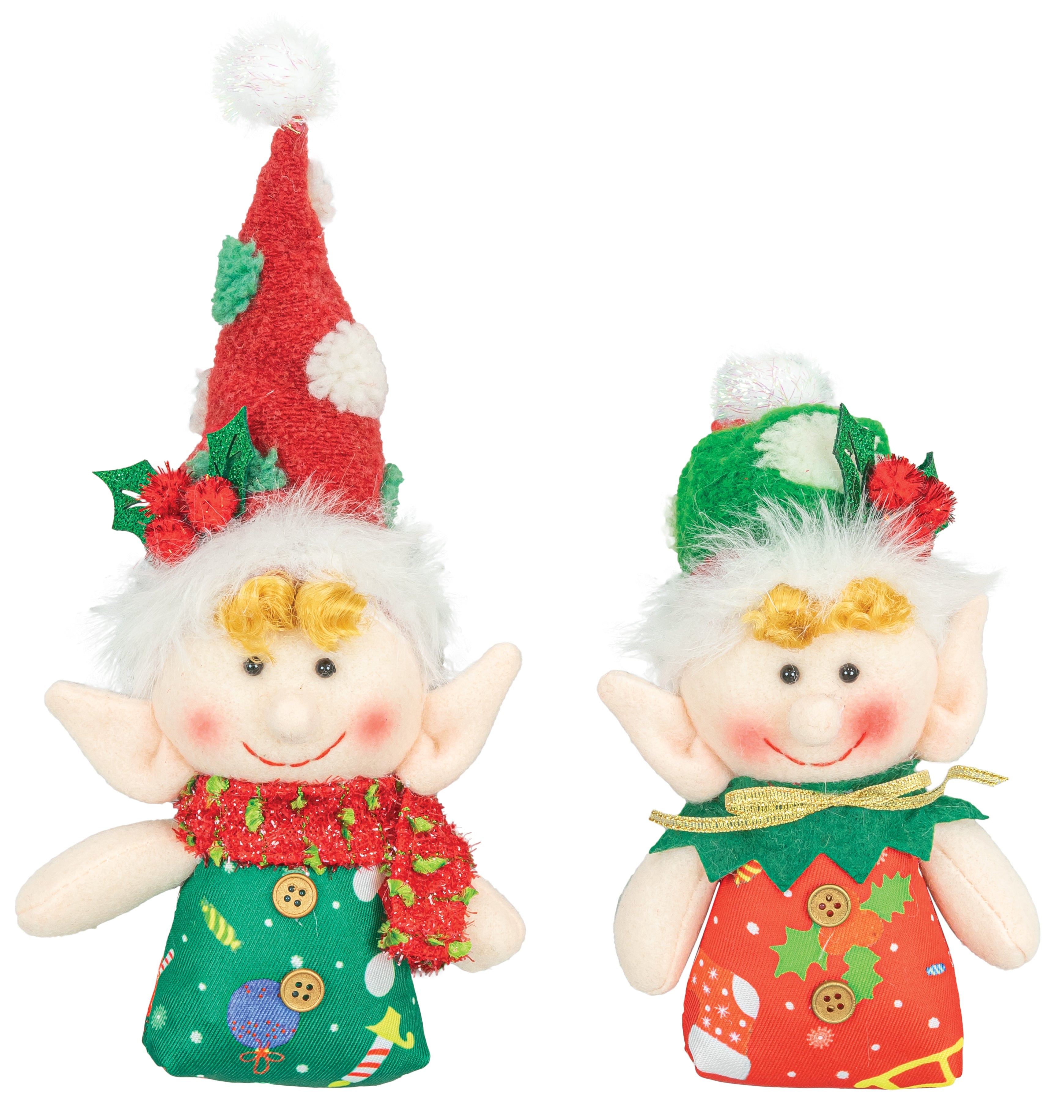 Jazzy Elves Ornament Set of 2