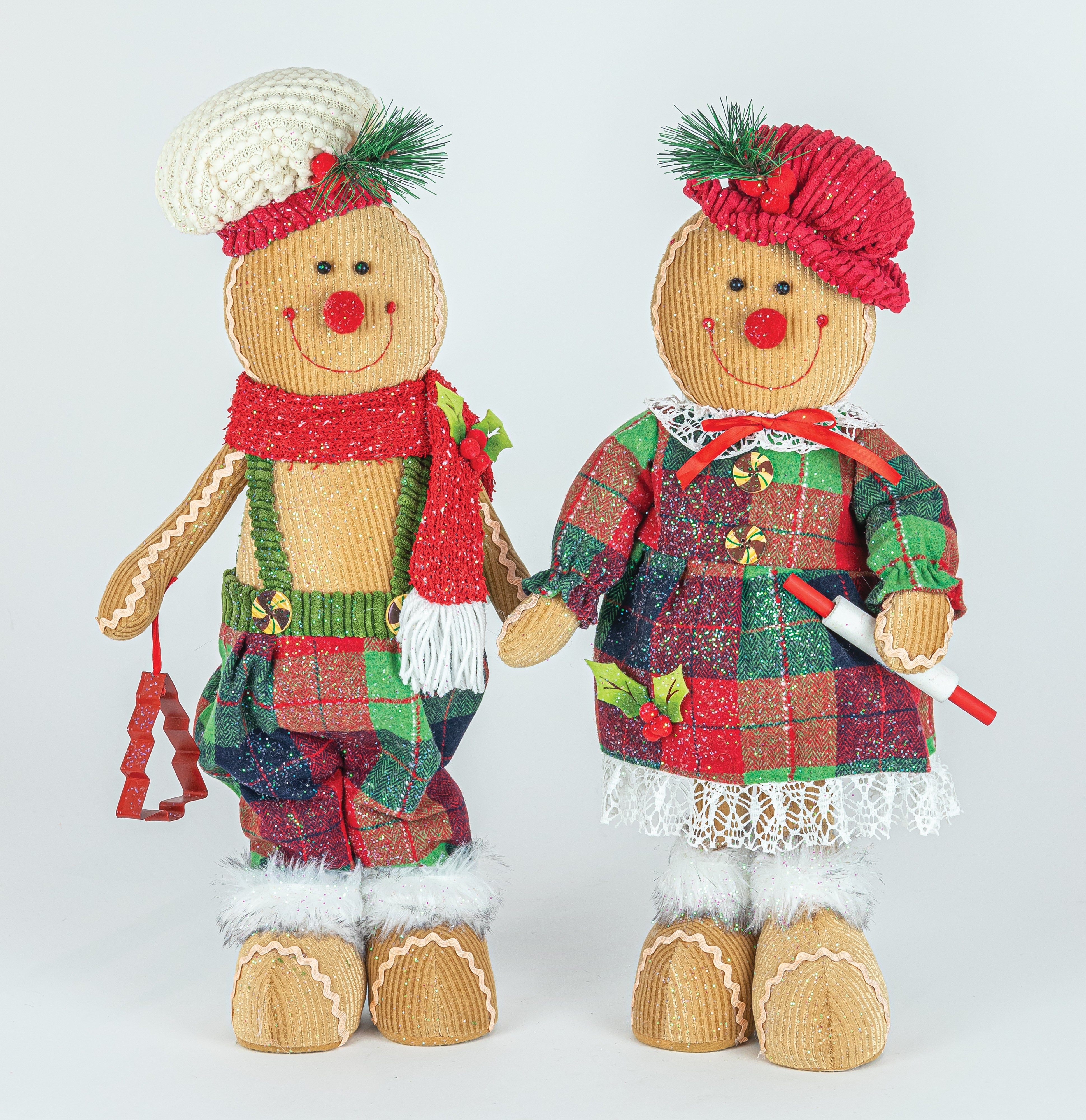 Traditional Gingerbread Standers Set of 2