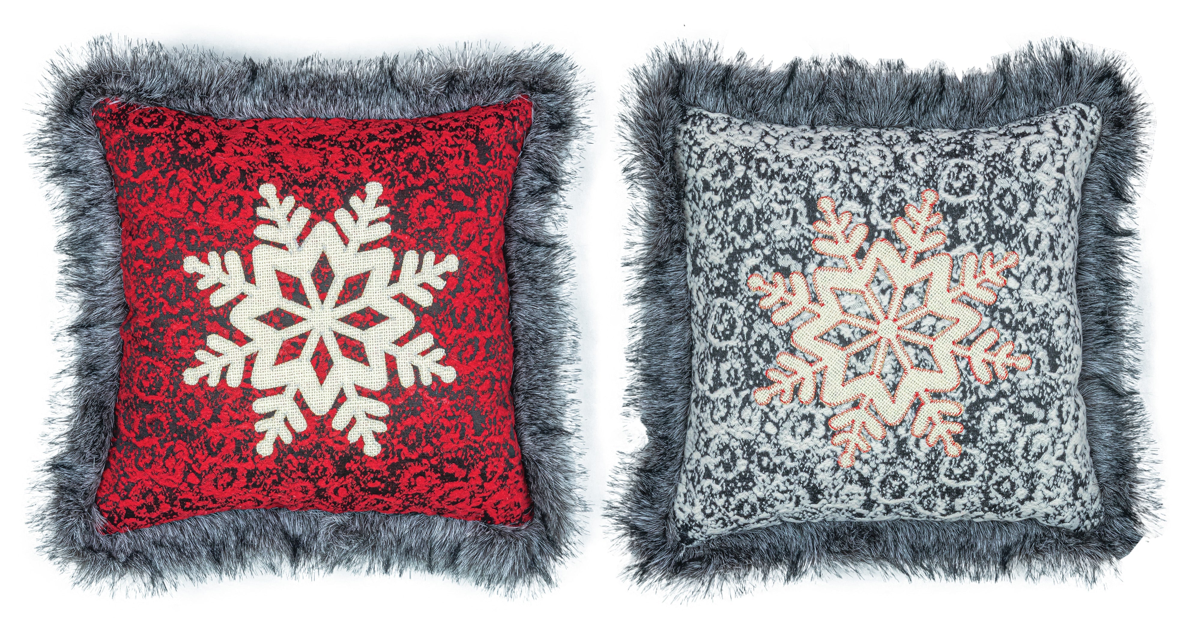 Cozy Snowflake Pillows Set of 2