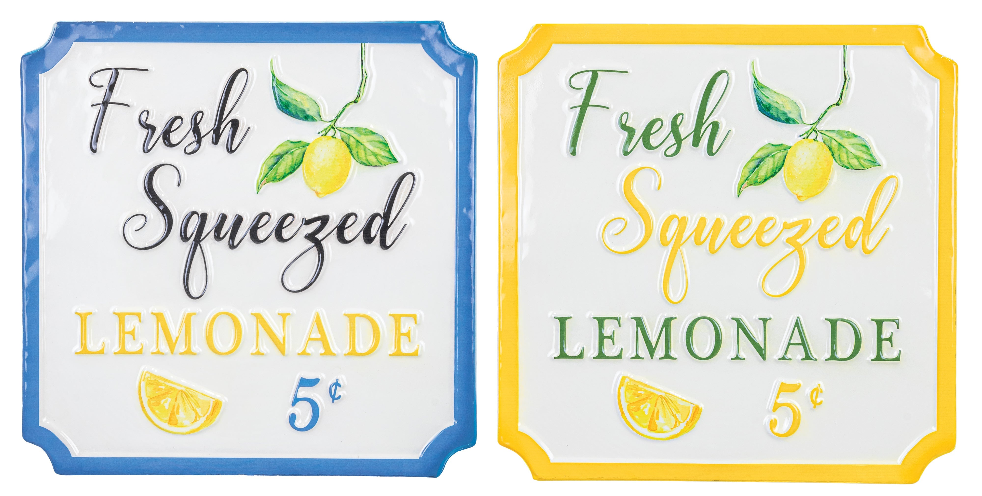 Fresh Squeezed Lemonade Sign Set of 2