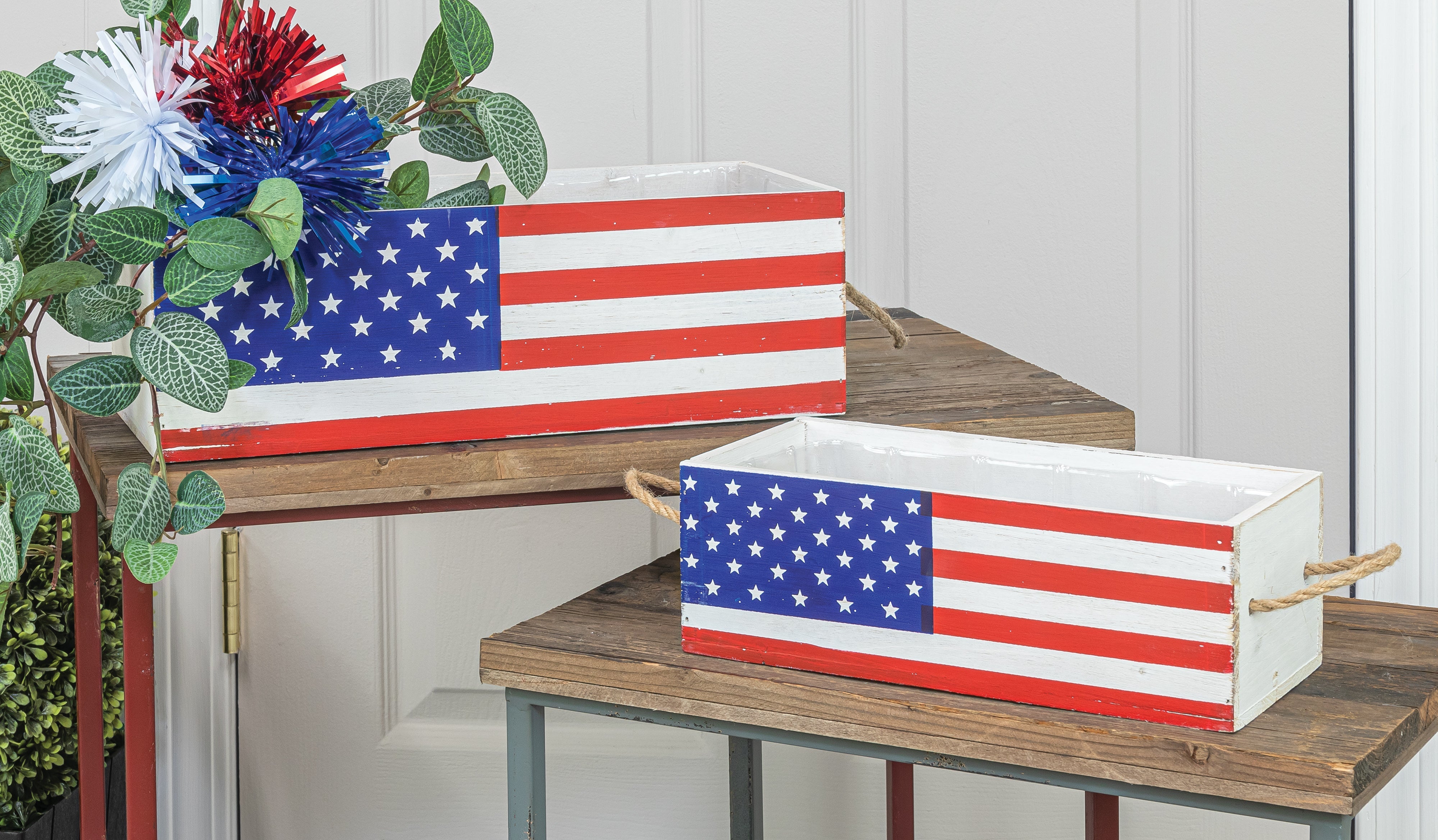 Old Glory Wood Nesting Box Set of 2